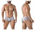 Gray xtremen 91219 microfiber trunks with smooth form-fitting design and subtle brand tag at the waistband