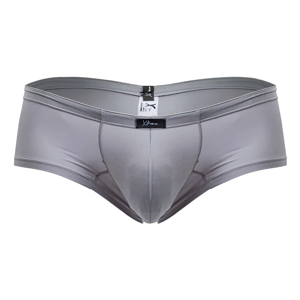 Gray xtremen 91219 microfiber trunks for men with a smooth form fitting design and elastic waistband