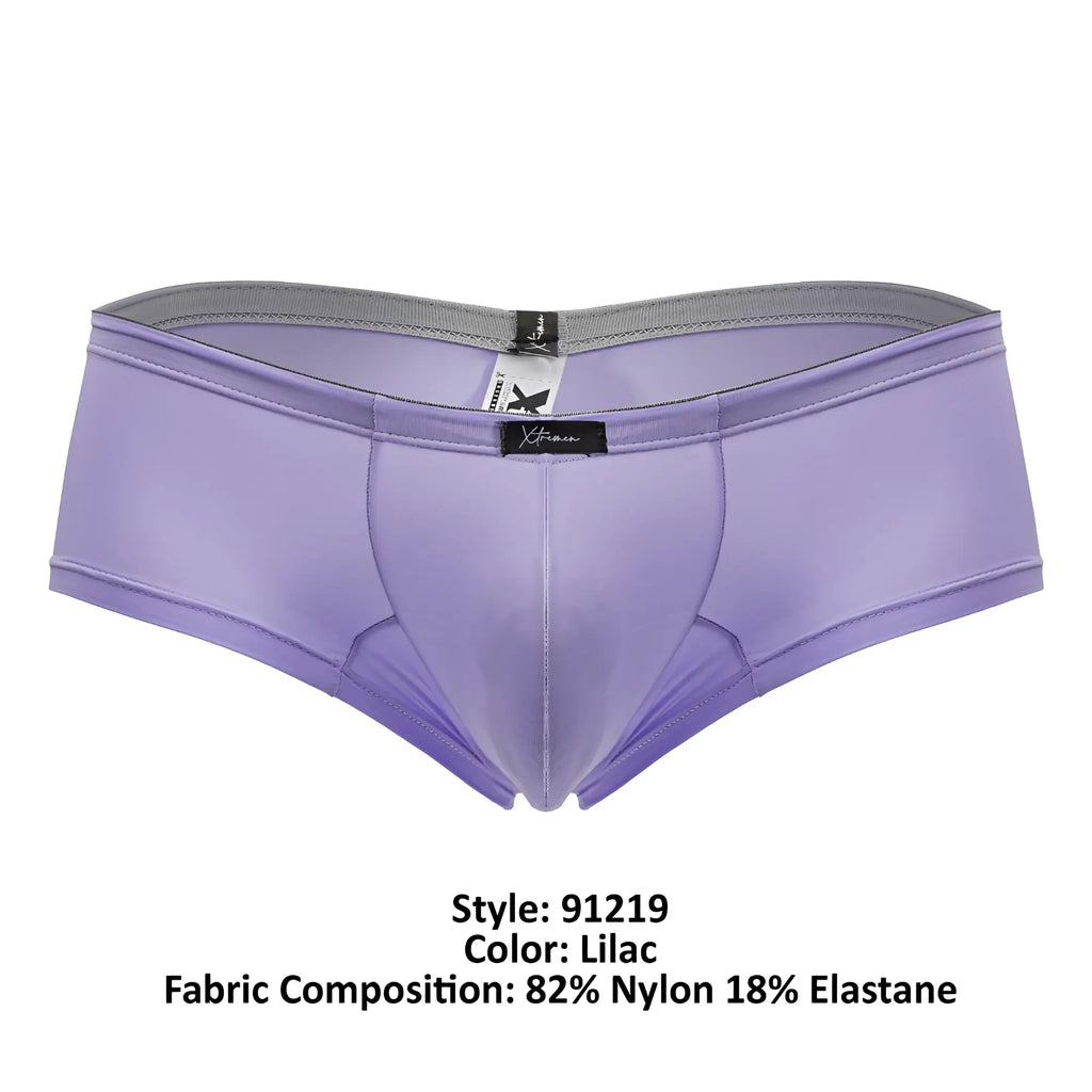 Lilac xtremen 91219 microfiber trunks men’s underwear made of smooth nylon and elastane blend with a form-fitting design