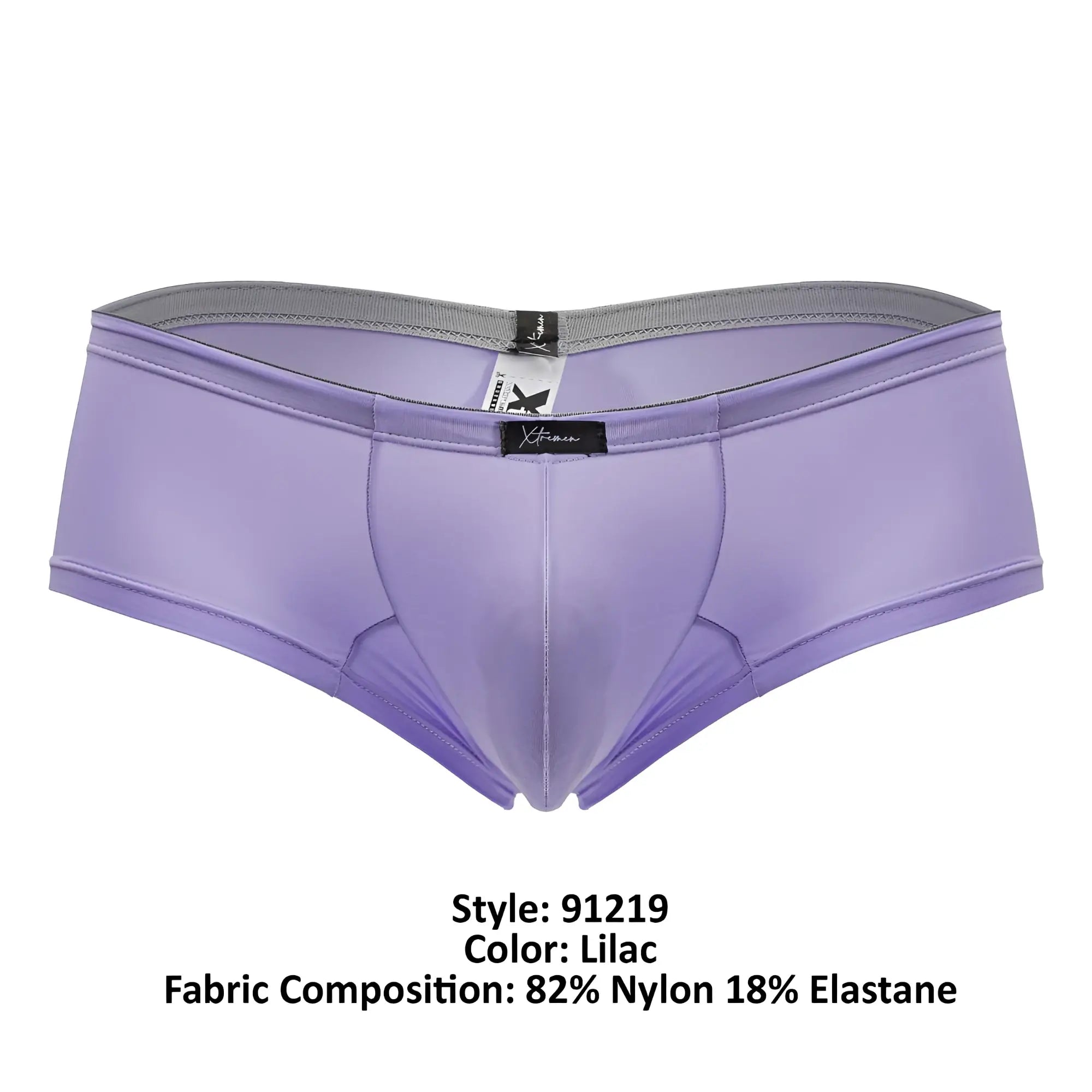 Lilac xtremen 91219 microfiber trunks men’s underwear made of smooth nylon and elastane blend with a form-fitting design
