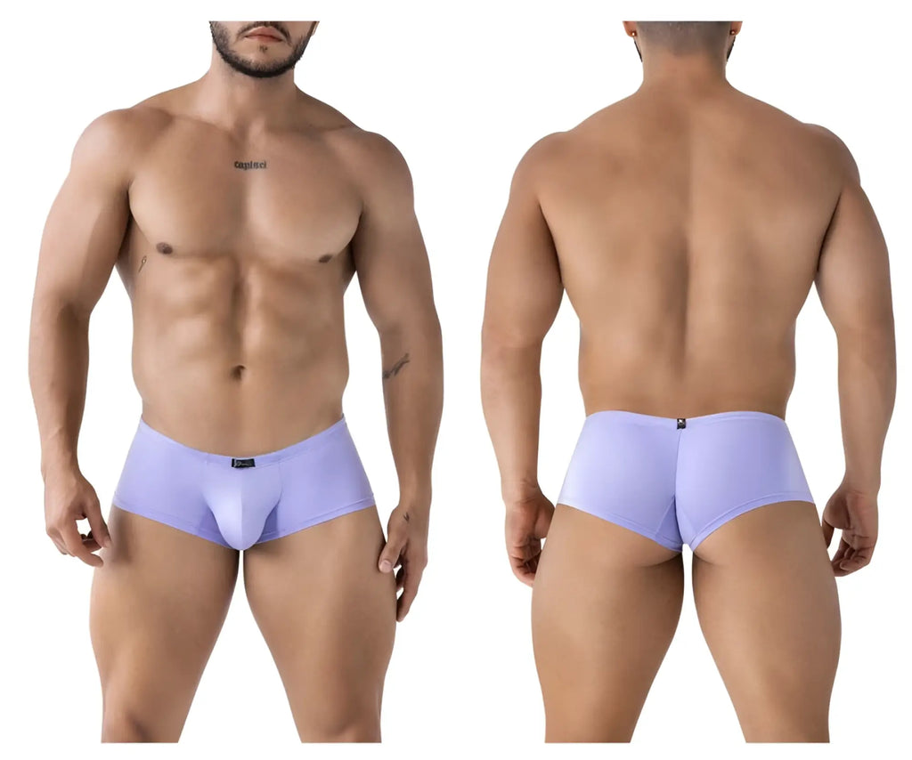 Xtremen 91219 microfiber lilac trunks featuring light purple form-fitting briefs with smooth fabric and subtle logo waistband