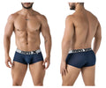 Navy microfiber men’s briefs with white elastic waistband featuring premen xt logo from Xtremen 91222 trunks collection