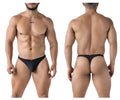 Xtremen 91223 microfiber black briefs with a subtle pattern and small logo on the waistband