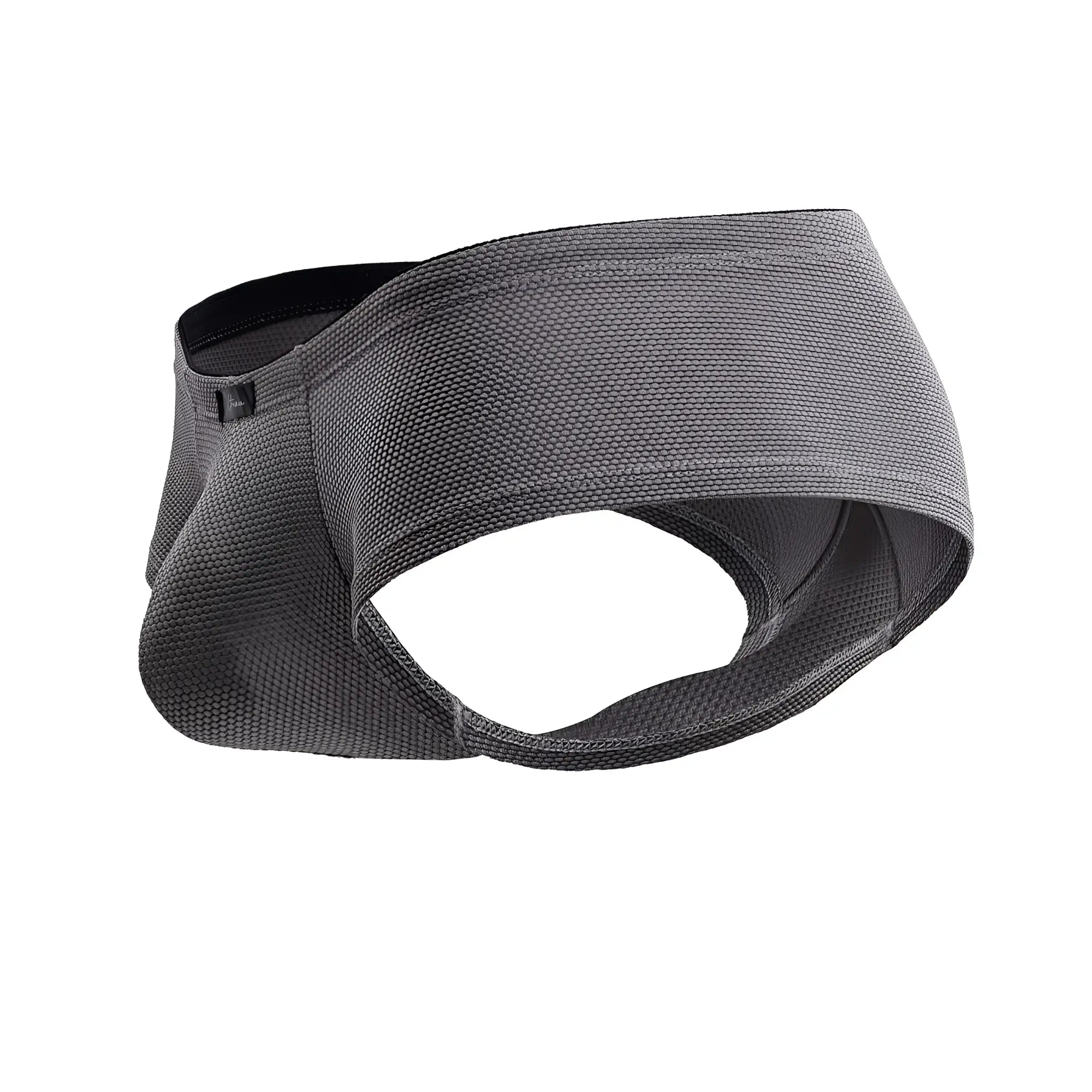 Gray xtremen 91225 microfiber trunks with gray mesh athletic support belt and breathable black inner lining