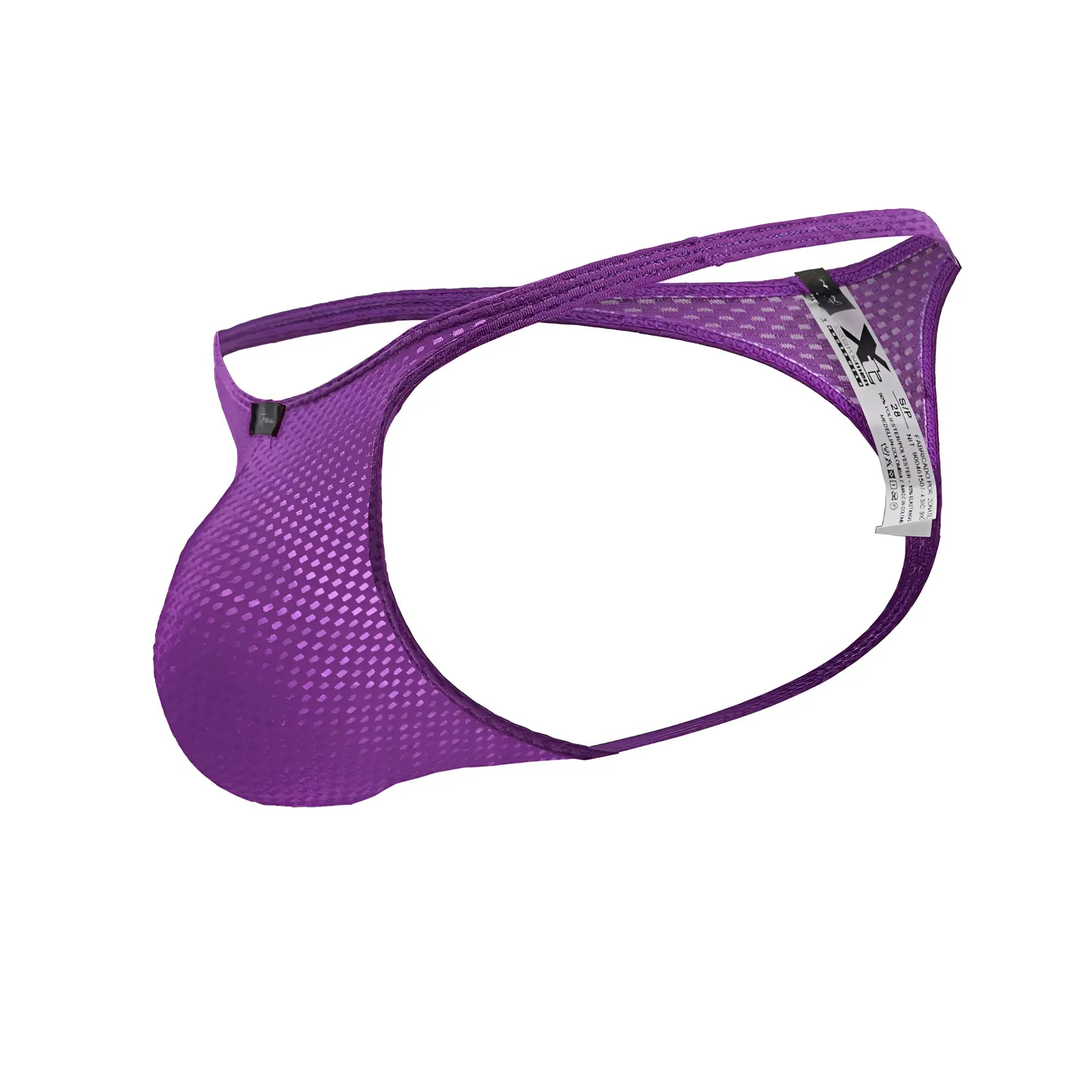 Xtremen 91226 microfiber thongs in purple featuring a supportive contoured design with reinforced mesh edges