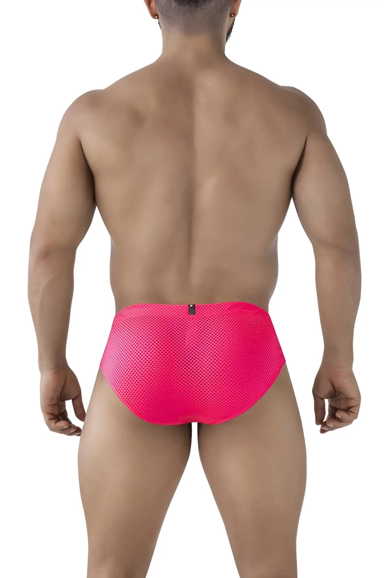 Xtremen 91227 microfiber briefs in bright fuchsia pink with breathable mesh fabric for comfortable wear