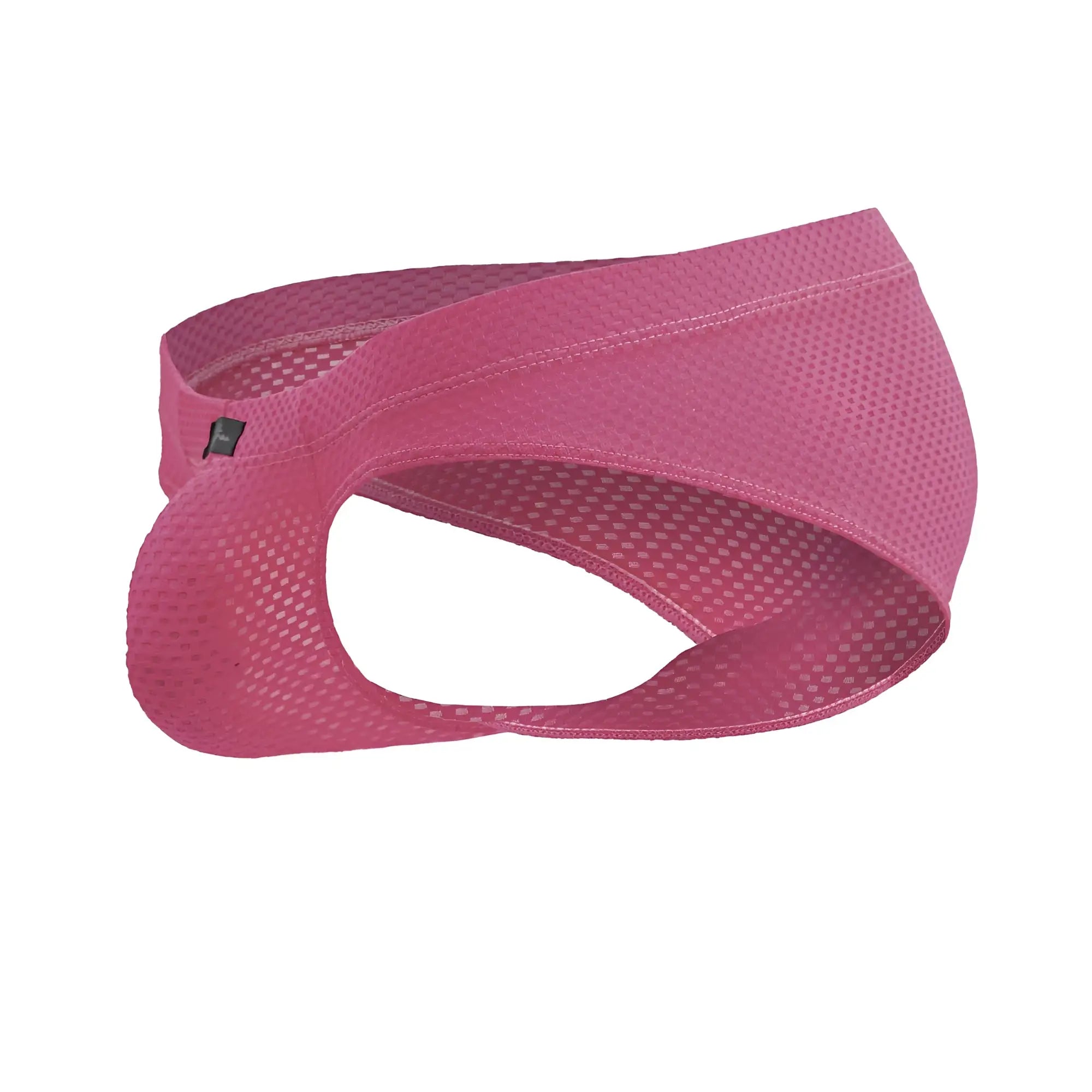 Xtremen 91227 microfiber briefs in fuchsia feature a pink mesh athletic supporter with contoured design and reinforced seams