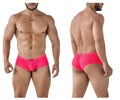 Vibrant pink Xtremen 91228 microfiber trunks with snug mesh briefs and a black brand tag on the waistband