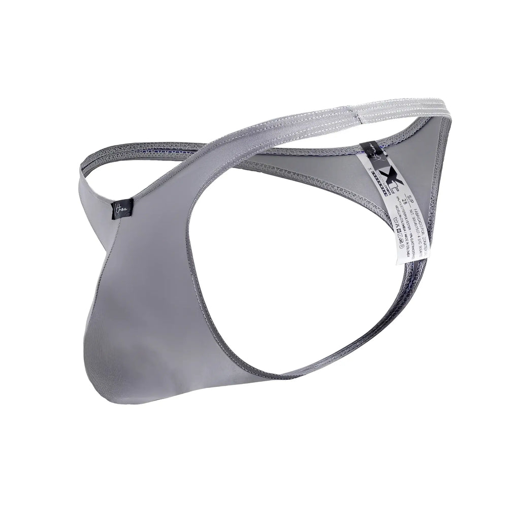 Gray xtremen 91232 microfiber men’s thong made of smooth stretchy fabric with sleek design and reinforced stitching