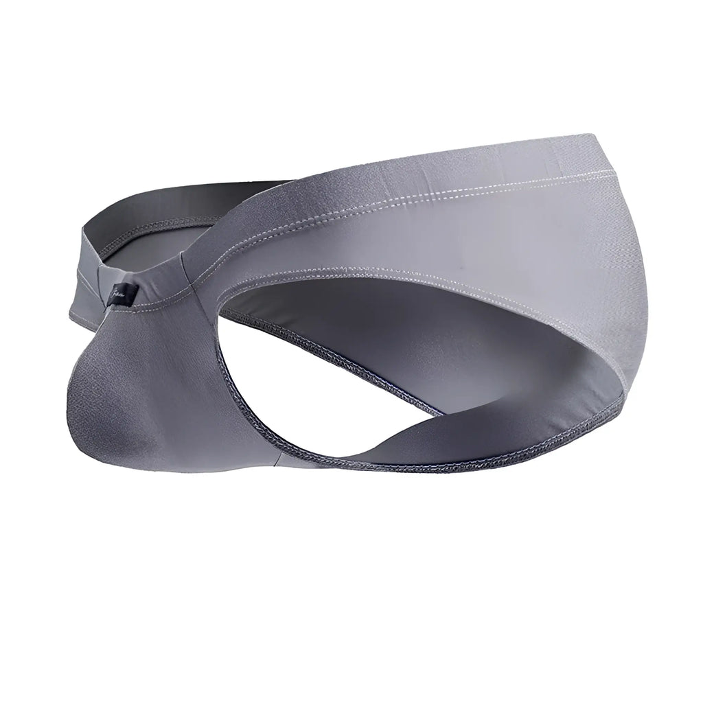Gray xtremen 91233 microfiber briefs with smooth stretchy fabric and contoured design for comfortable fit