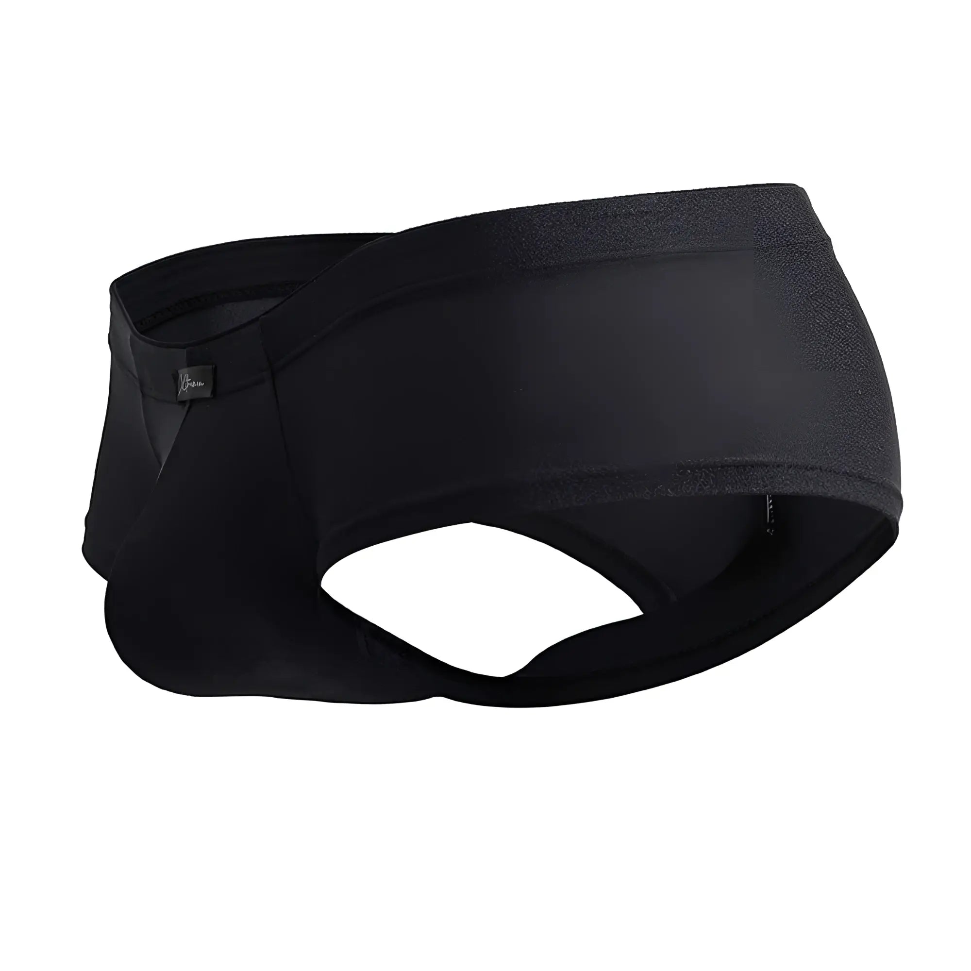 Black Xtremen 91234 microfiber trunks with smooth stretchy fabric and contoured design for comfortable support
