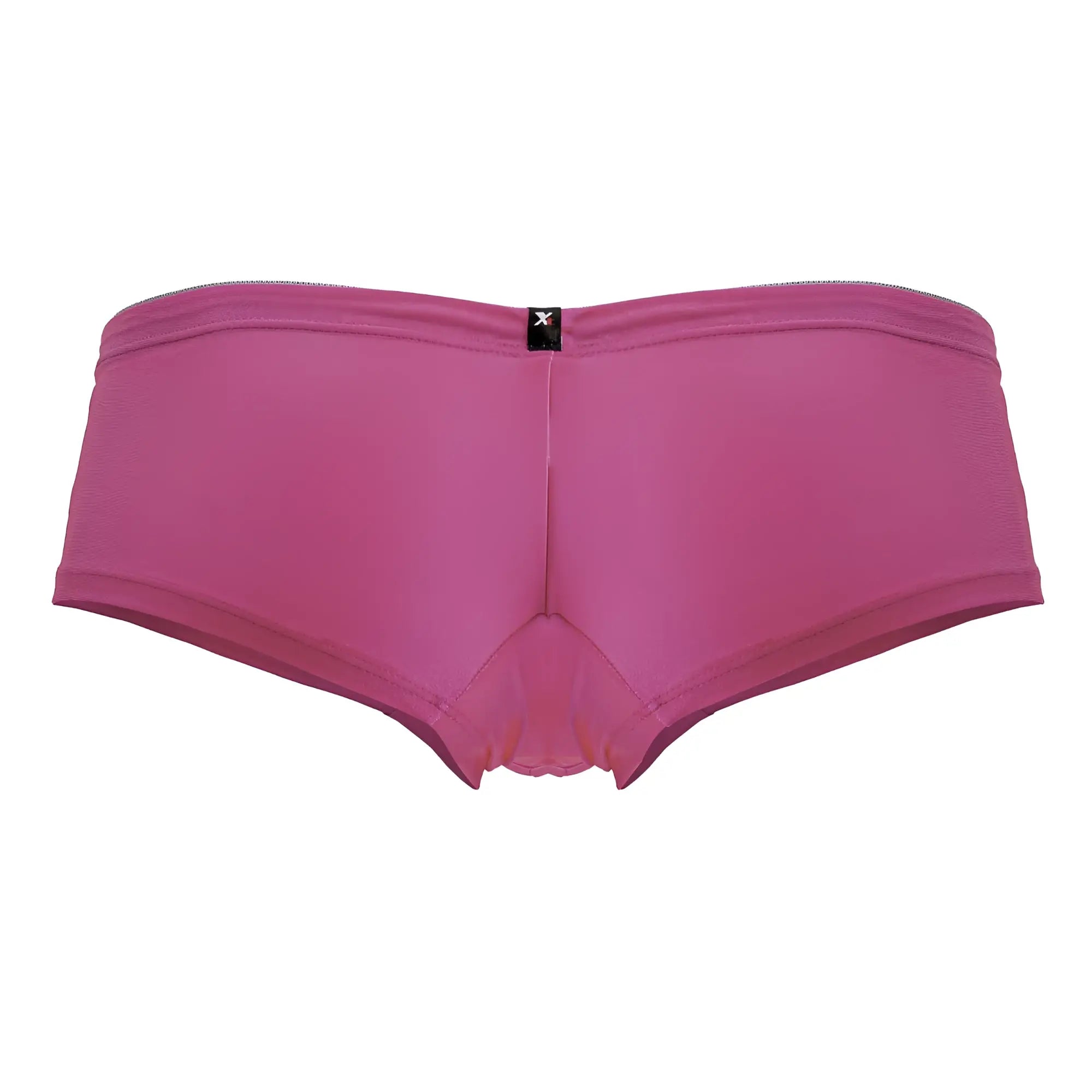 A pair of xtremen 91234 microfiber fuchsia briefs with smooth stretchy fabric and subtle center seam detail