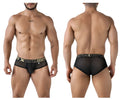 Black xtremen 91236 microfiber briefs with mesh fabric and gold black xtreme waistband logo