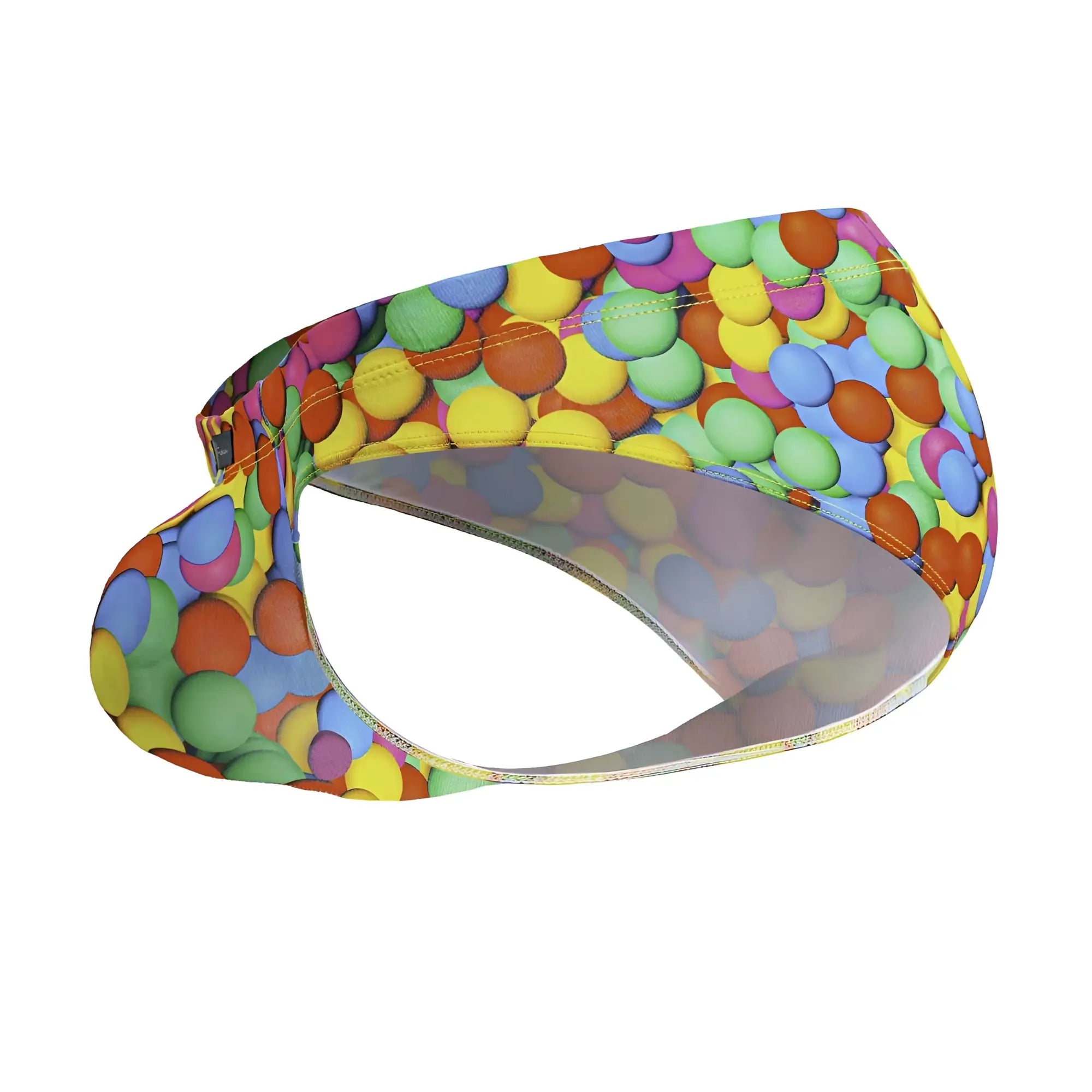 Xtremen 91248 printed briefs color bubbles with vibrant stretchy visor and multicolored gumball pattern