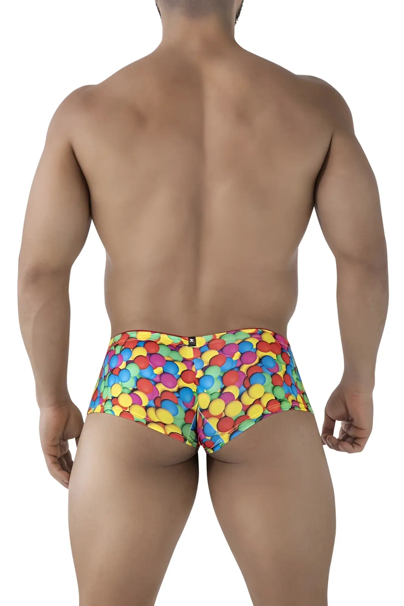 Xtremen 91249 printed trunks mens briefs with vibrant rainbow-colored bubble pattern for comfortable everyday wear