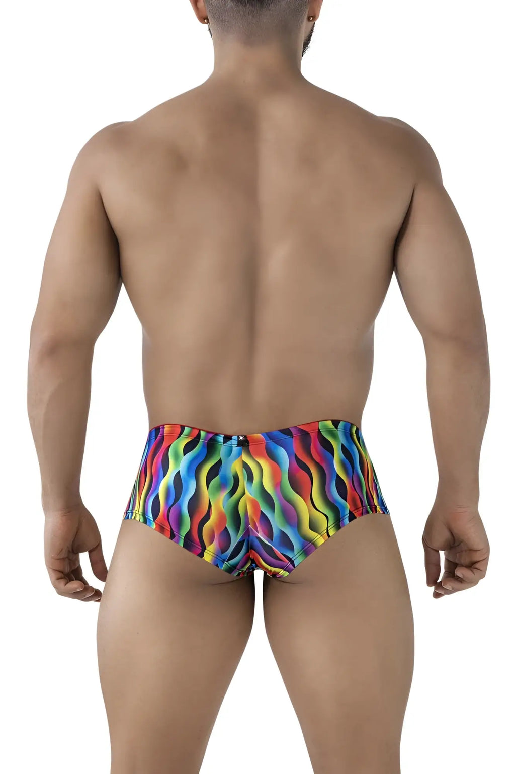 Xtremen 91249 printed trunks featuring vibrant rainbow wave-patterned swim trunks for stylish beachwear