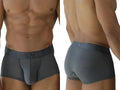 Gray talmen Xtremen 91252 microfiber mesh trunks with perforated front panel and elastic waistband logo