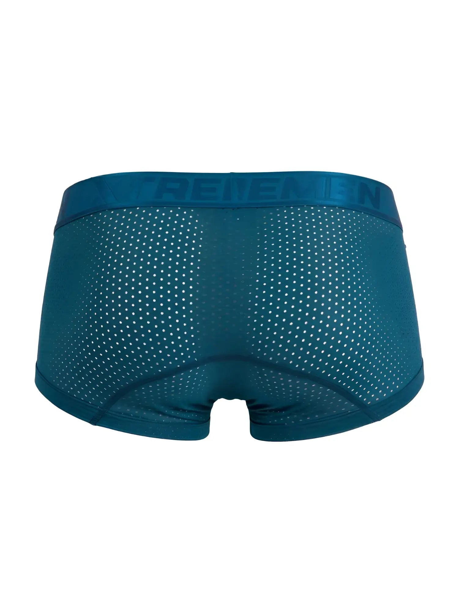Teal breathable microfiber mesh briefs with a solid elastic treemen waistband xtremen 91252 trunks petrol color