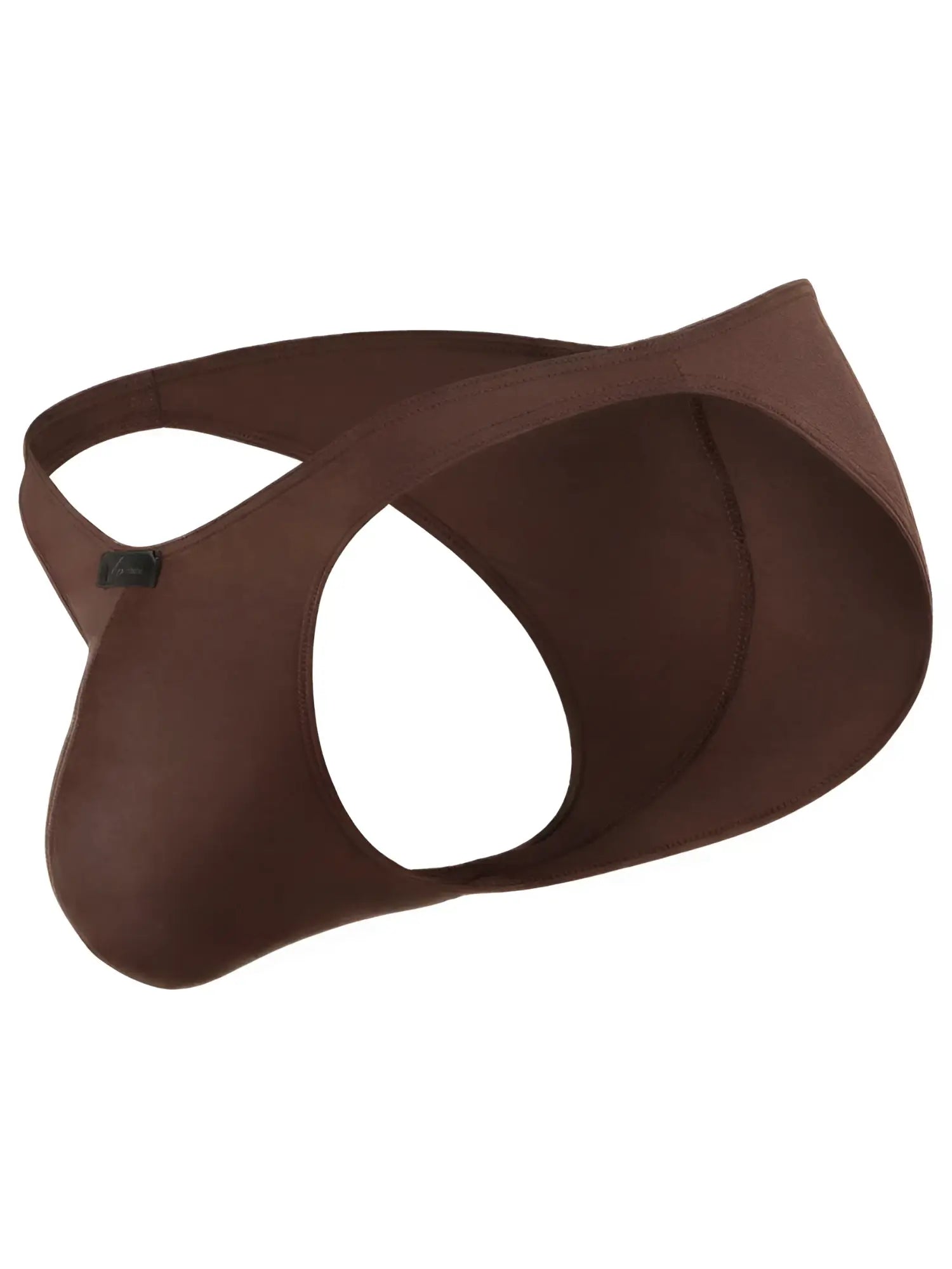 Xtremen brown bikini underwear with a side-cutout design, shown against a white background.