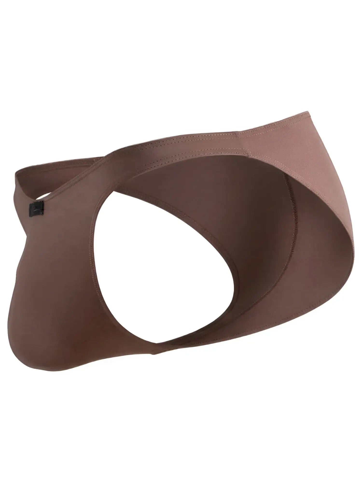 Xtremen brown bikini underwear with a side-cutout design on a white background.