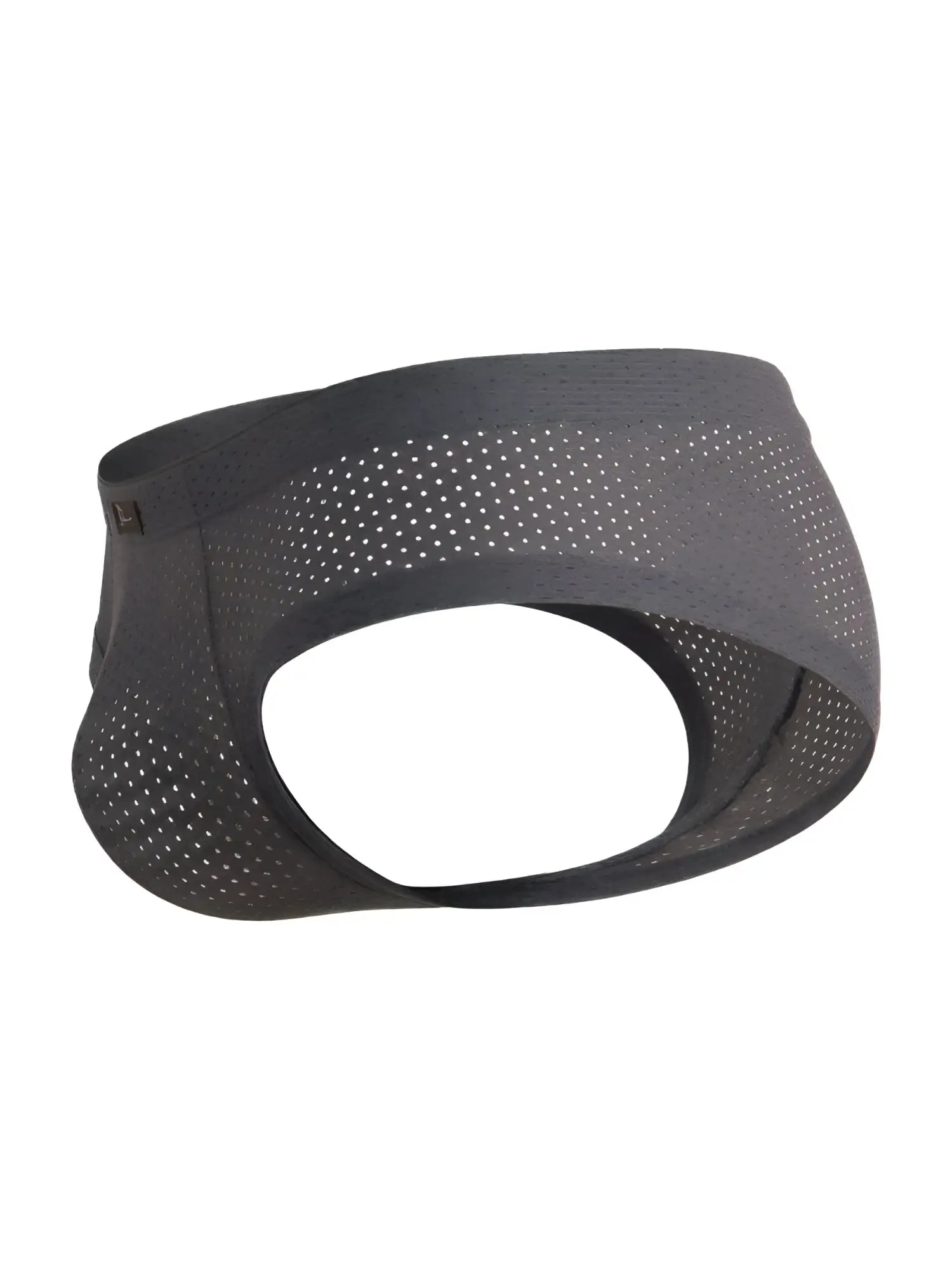 Xtremen 91269 gray microfiber mesh briefs with black perforated mesh and a snug form-fitting athletic design