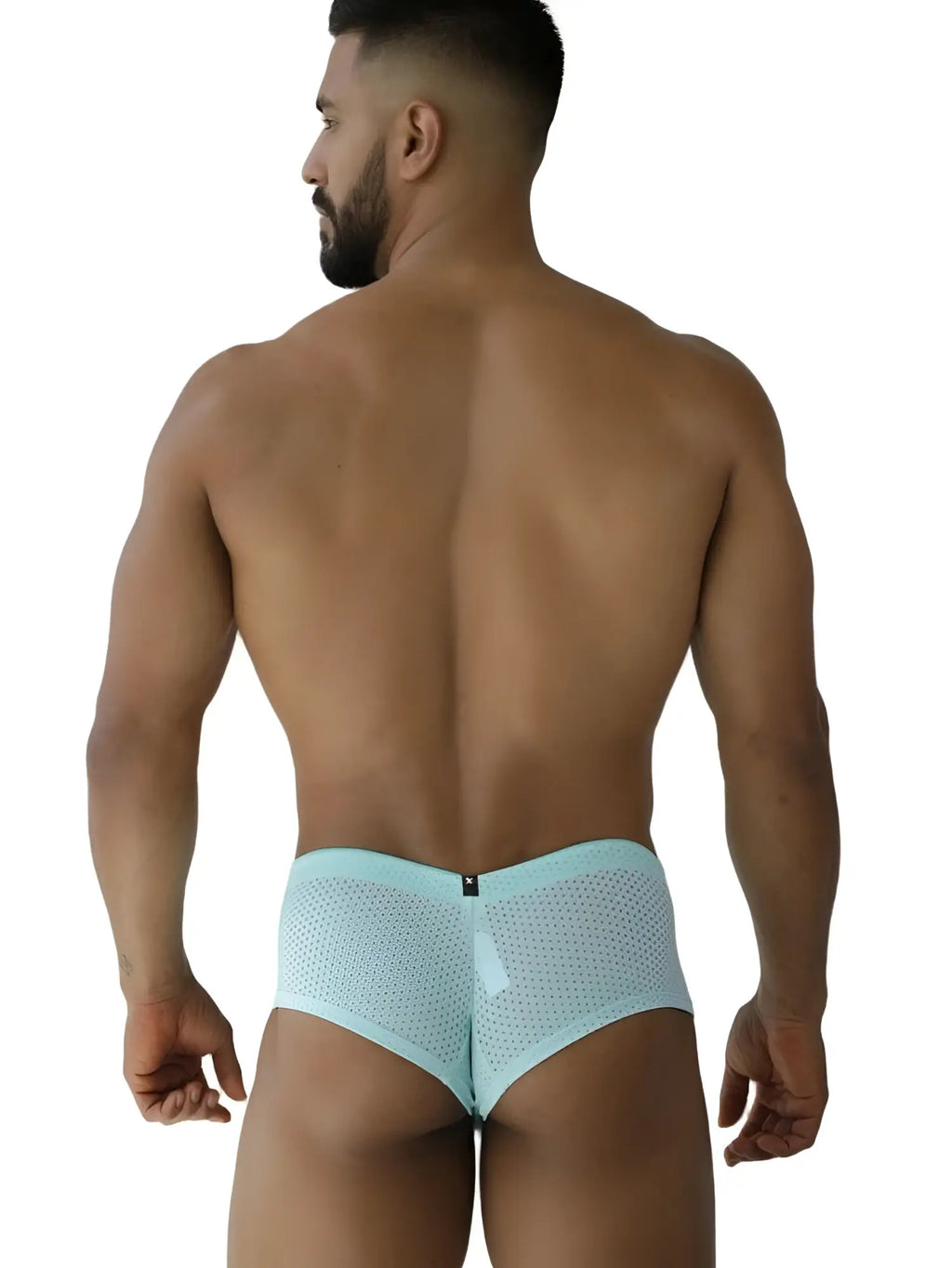 Xtremen 91269 microfiber mesh briefs in seawater color with a subtle textured pattern and elastic waistband