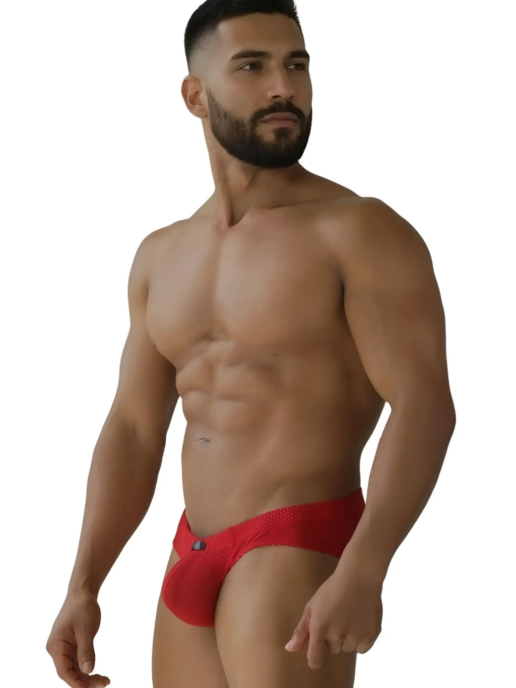 Red xtremen 91270 microfiber mesh briefs with sleek form-fitting design for athletic performance