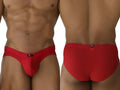 Red xtremen 91270 microfiber mesh briefs with textured form-fitting design and black brand tag at the waistband