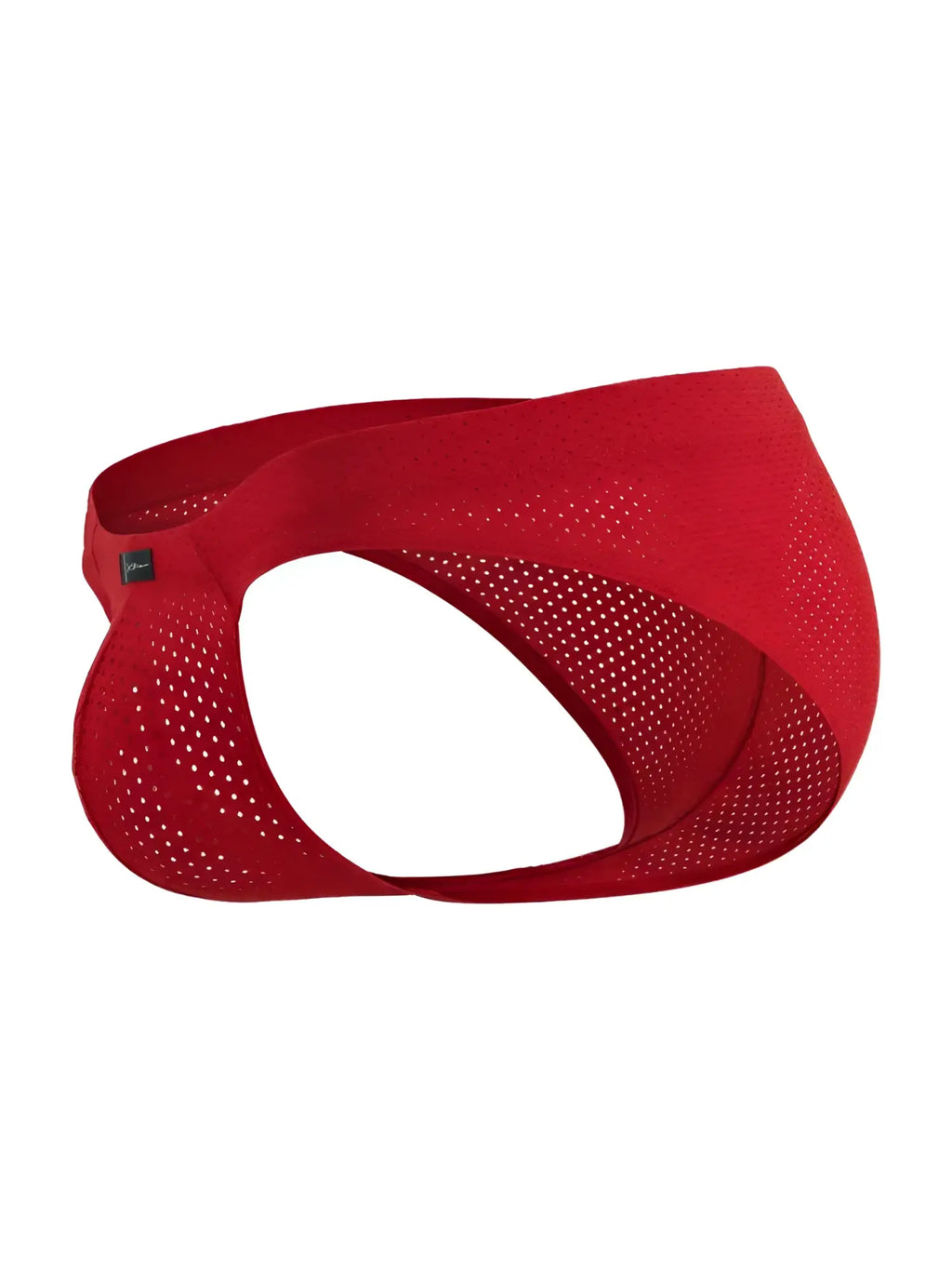 Xtremen 91270 microfiber mesh briefs in red featuring a sleek form-fitting design with perforated ventilation