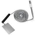Zeus Electrosex Bodylight Twilight Violet Wand Adapter features a silver metal plate, a bead chain, and a rod attachment.