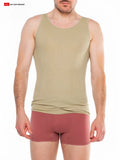 Beige ribbed Zion rib tank top from go softwear made of soft fabric for casual wear