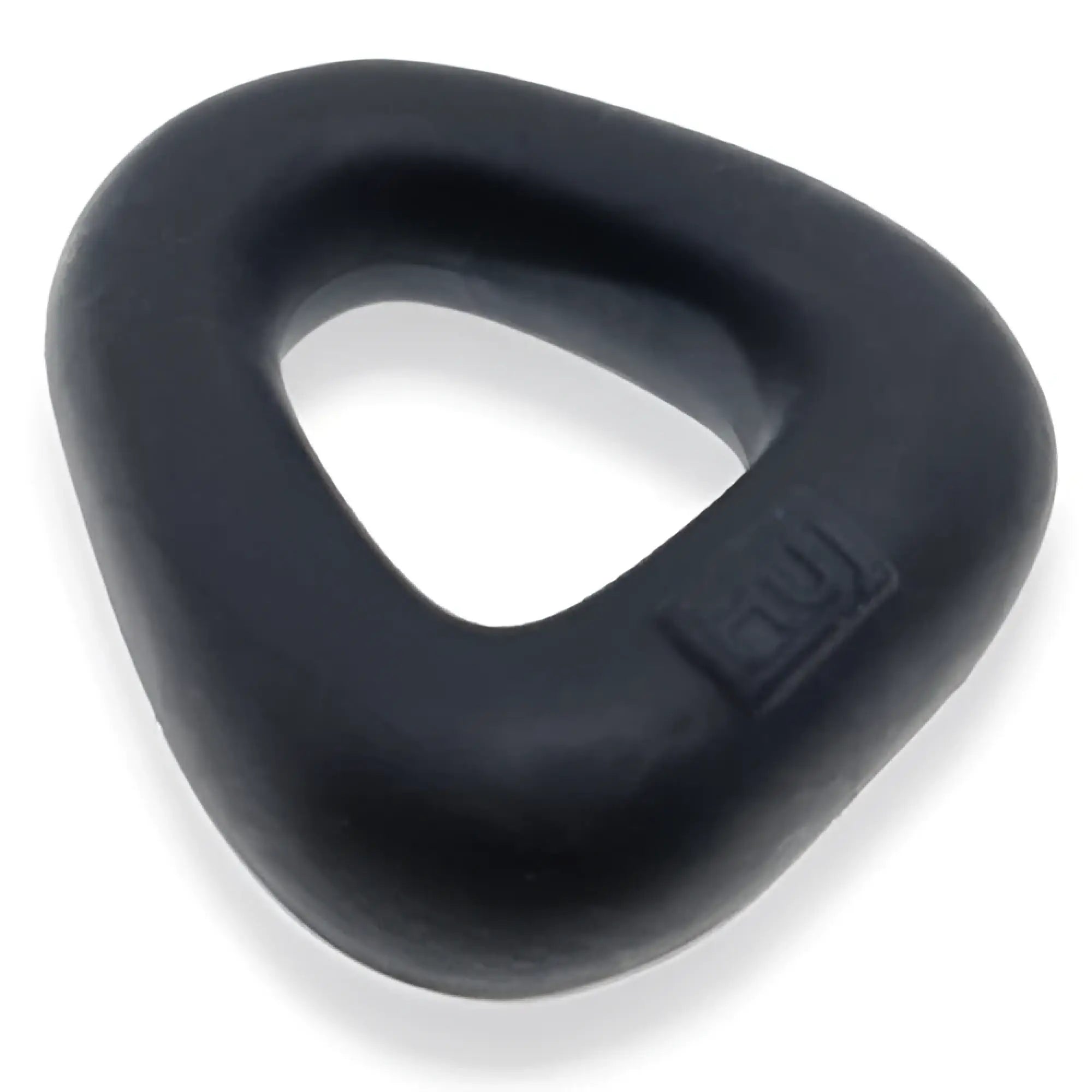 Black silicone triangle-shaped grip ring with matte finish and embossed branding for zoid wide-base bulge c-ring