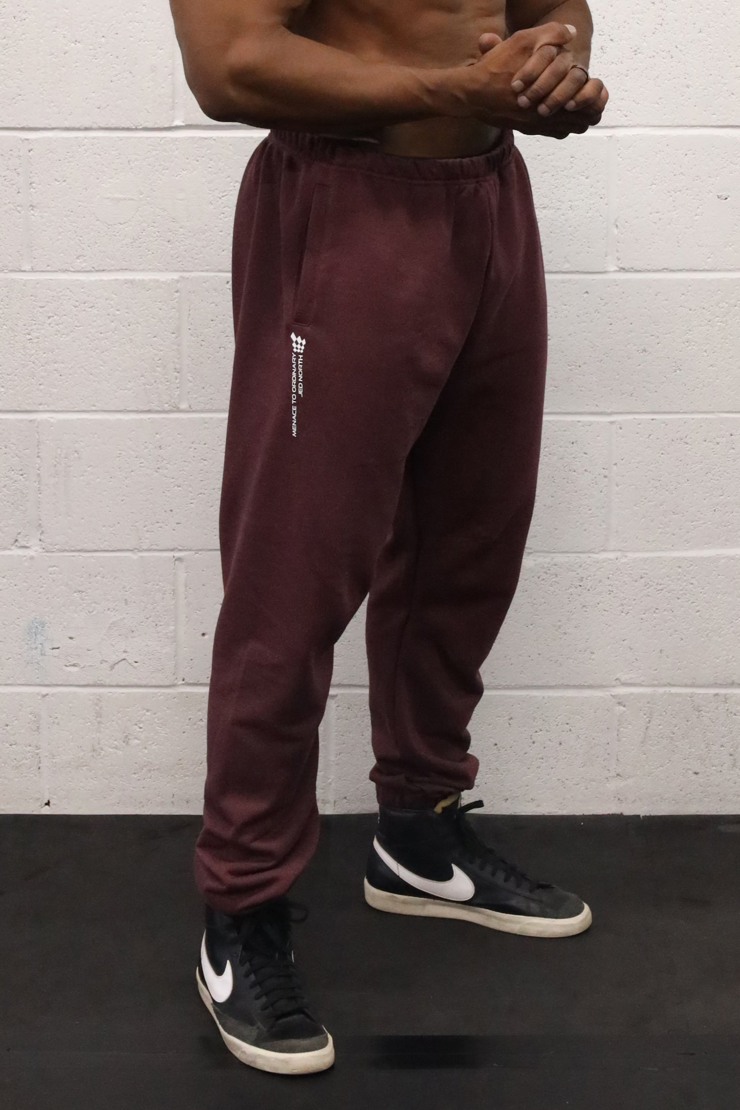 All Or Nothing French Terry Joggers - Maroon