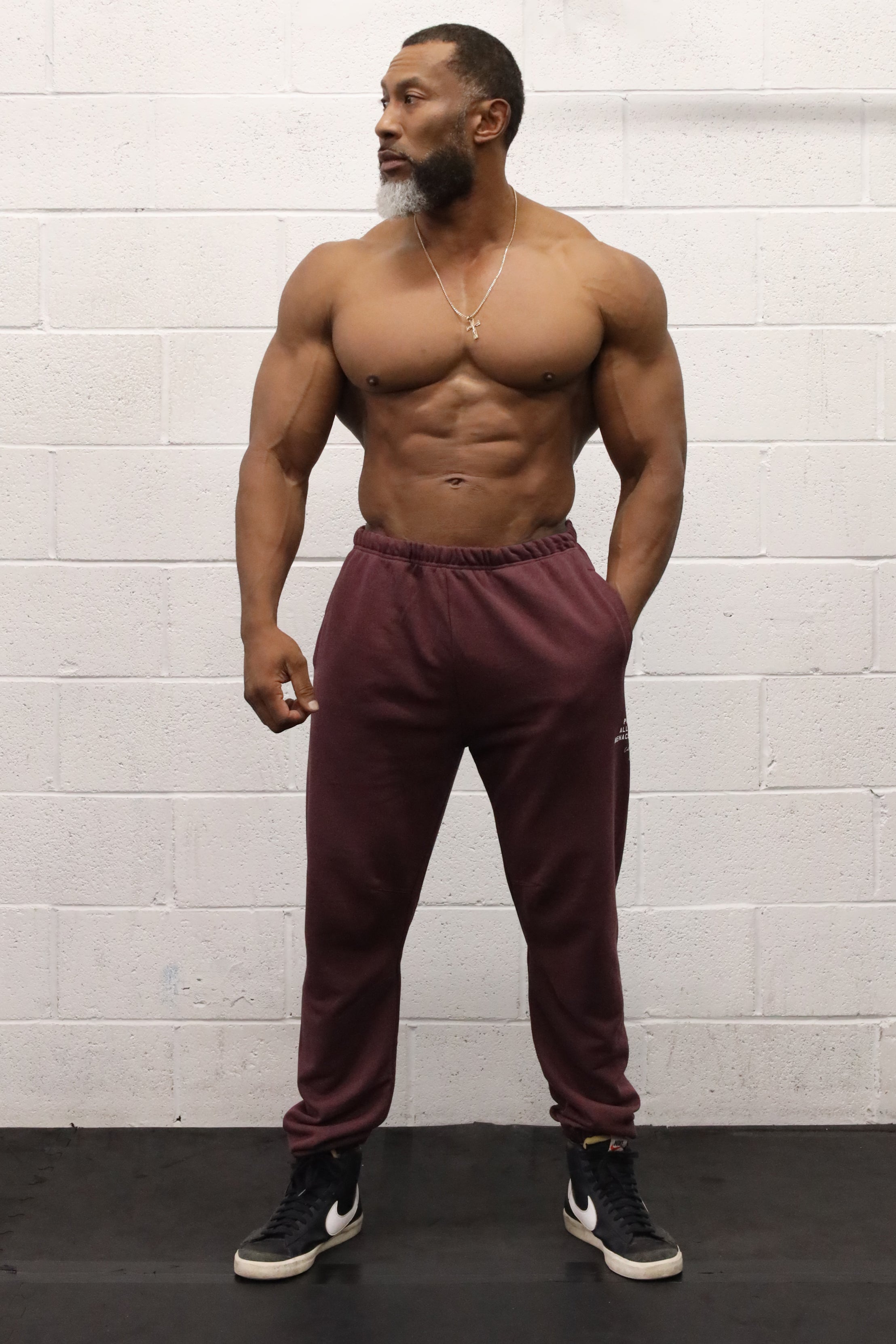 All Or Nothing French Terry Joggers - Maroon