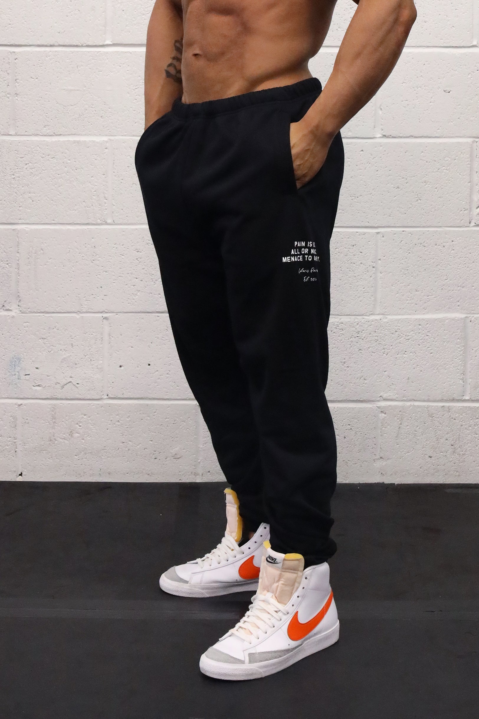 All Or Nothing French Terry Joggers - Black