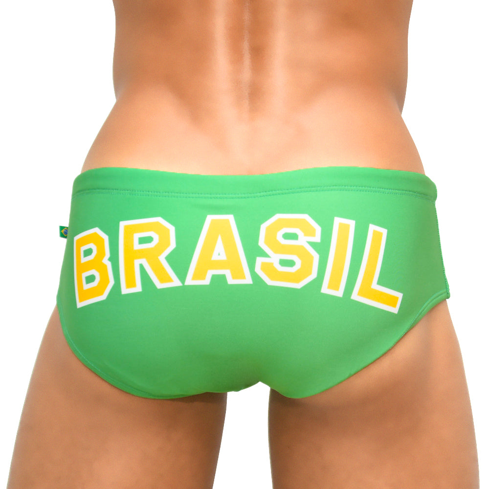 TEAM BRASIL FLAG SUNGA - Designer-Bademode für Herren - Brasilianische Sunga für Herren