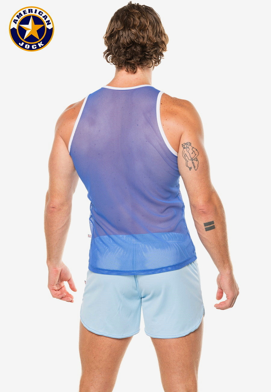 A J Physique Mesh Tank Top - DealByEthan.gay