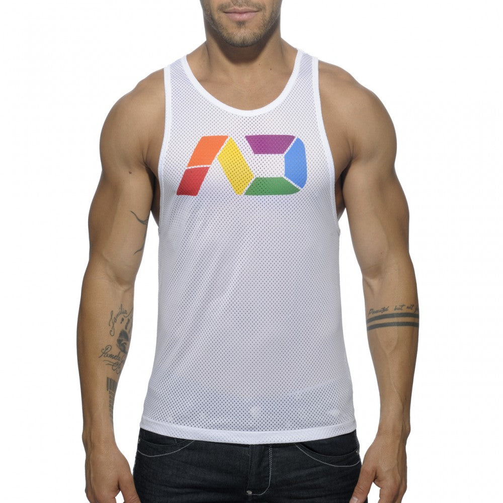AD RAINBOW MESH TANK - DealByEthan.gay loves Addicted