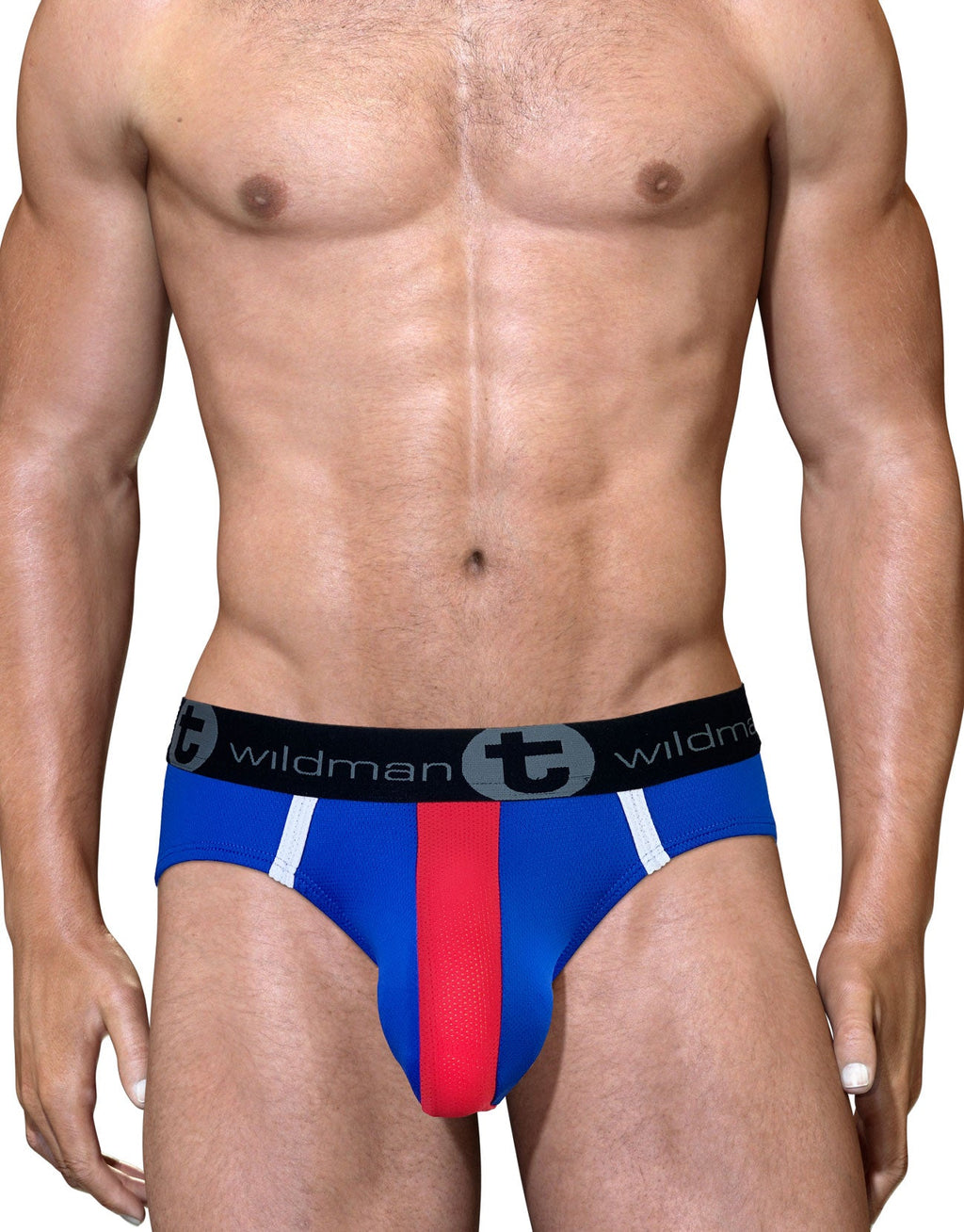 BIG BOY POUCH MESH BRIEF ROYAL RED/WHITE/BLUE - DealByEthan.gay loves WildmanT
