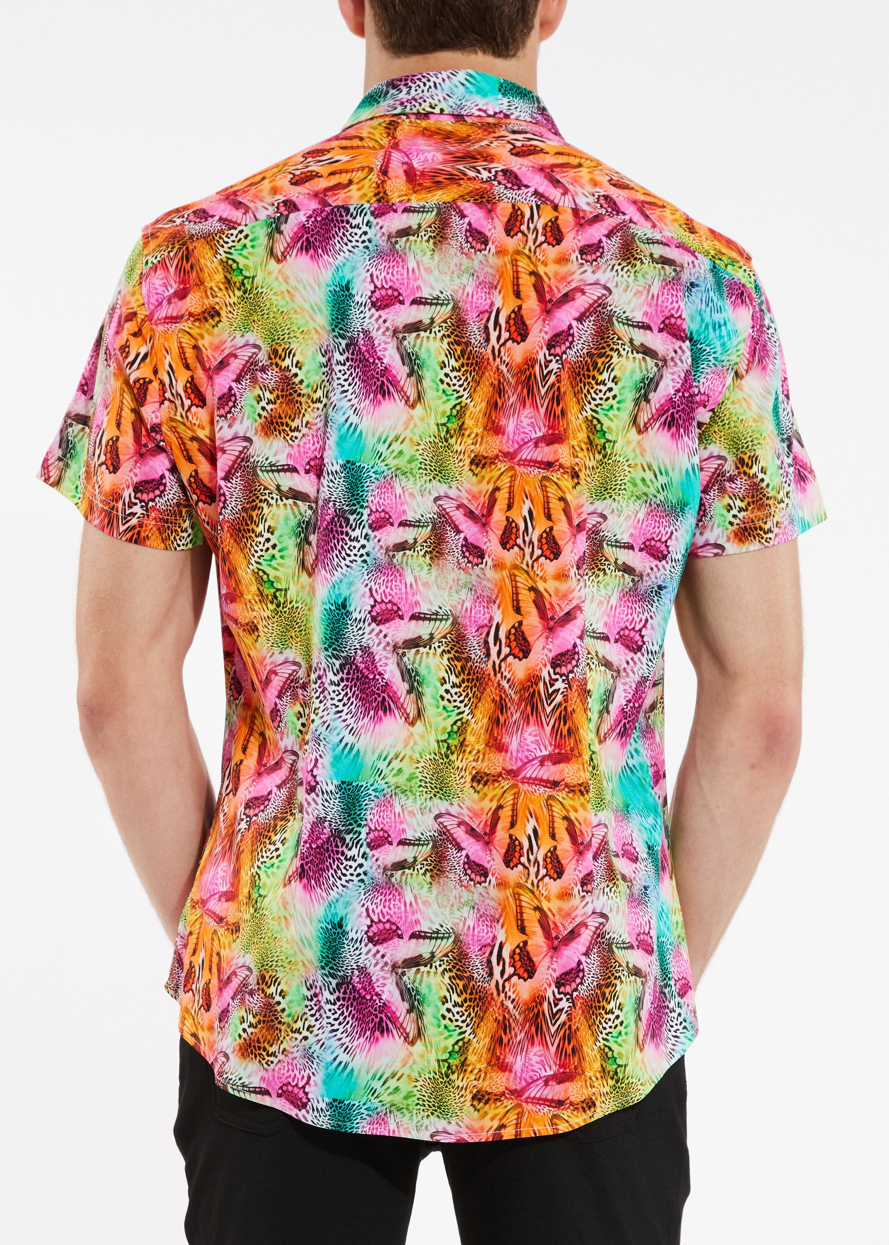 BUTTERFLIES JUNGLE PREMIUM STRETCH KNIT SHIRT - DealByEthan.gay loves ST33LE
