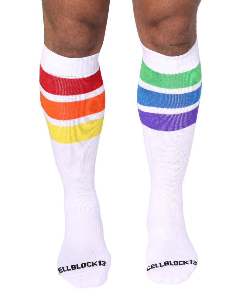 CELLBLOCK 13 PRIDE KNEE HIGH SOCK - 2 COLORS TO CHOOSE - DealByEthan.gay