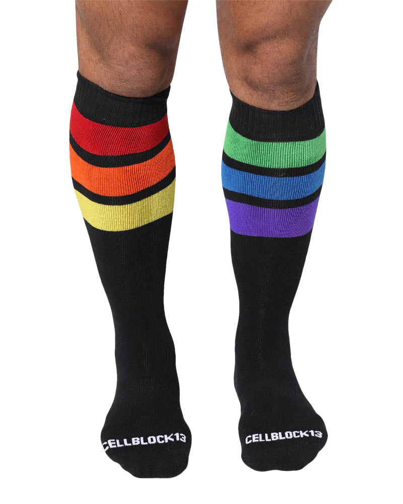 CELLBLOCK 13 PRIDE KNEE HIGH SOCK - 2 COLORS TO CHOOSE - DealByEthan.gay