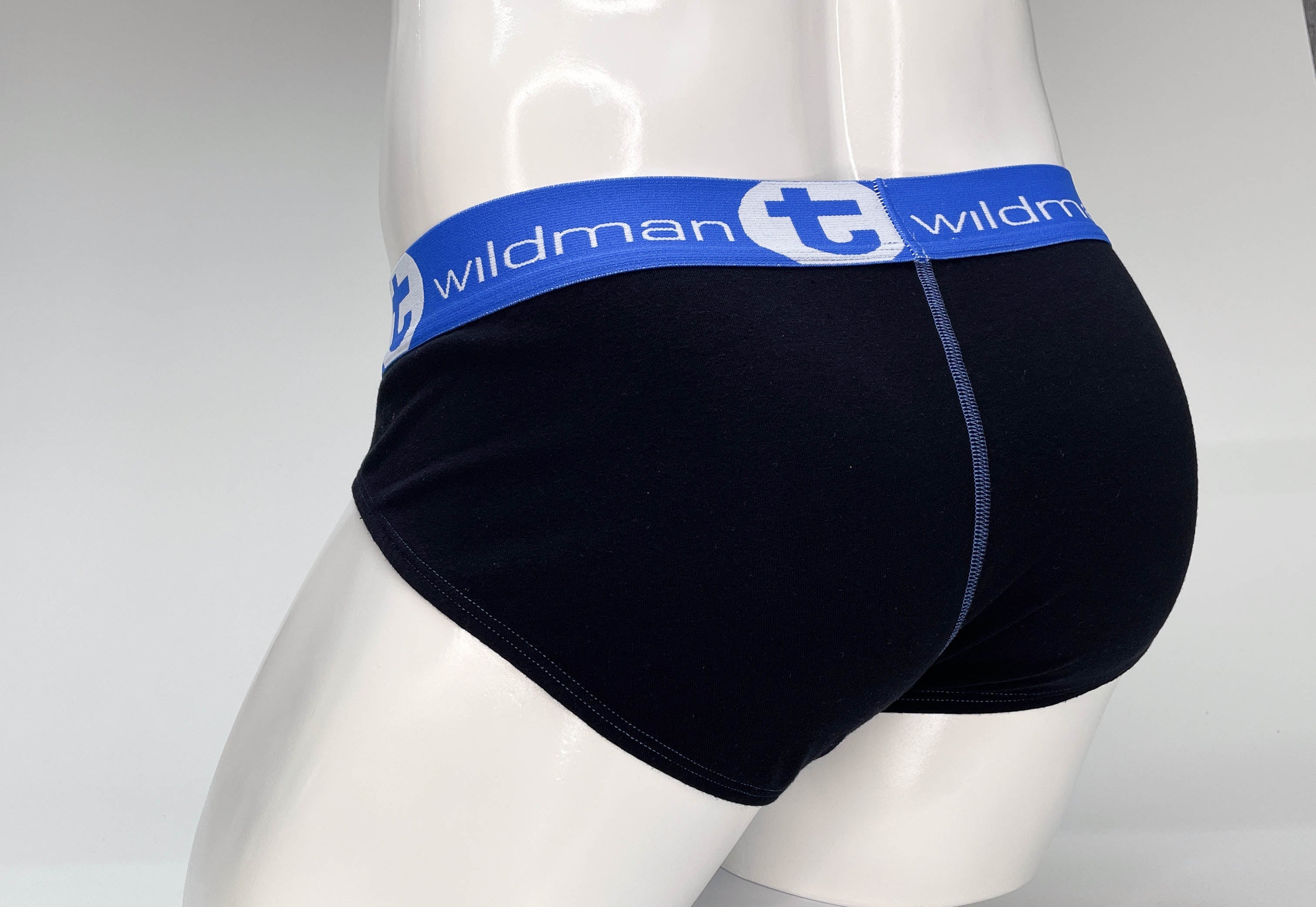 WildmanT Big Boy Pouch Cotton Brief Black and Blue - DealByEthan.gay