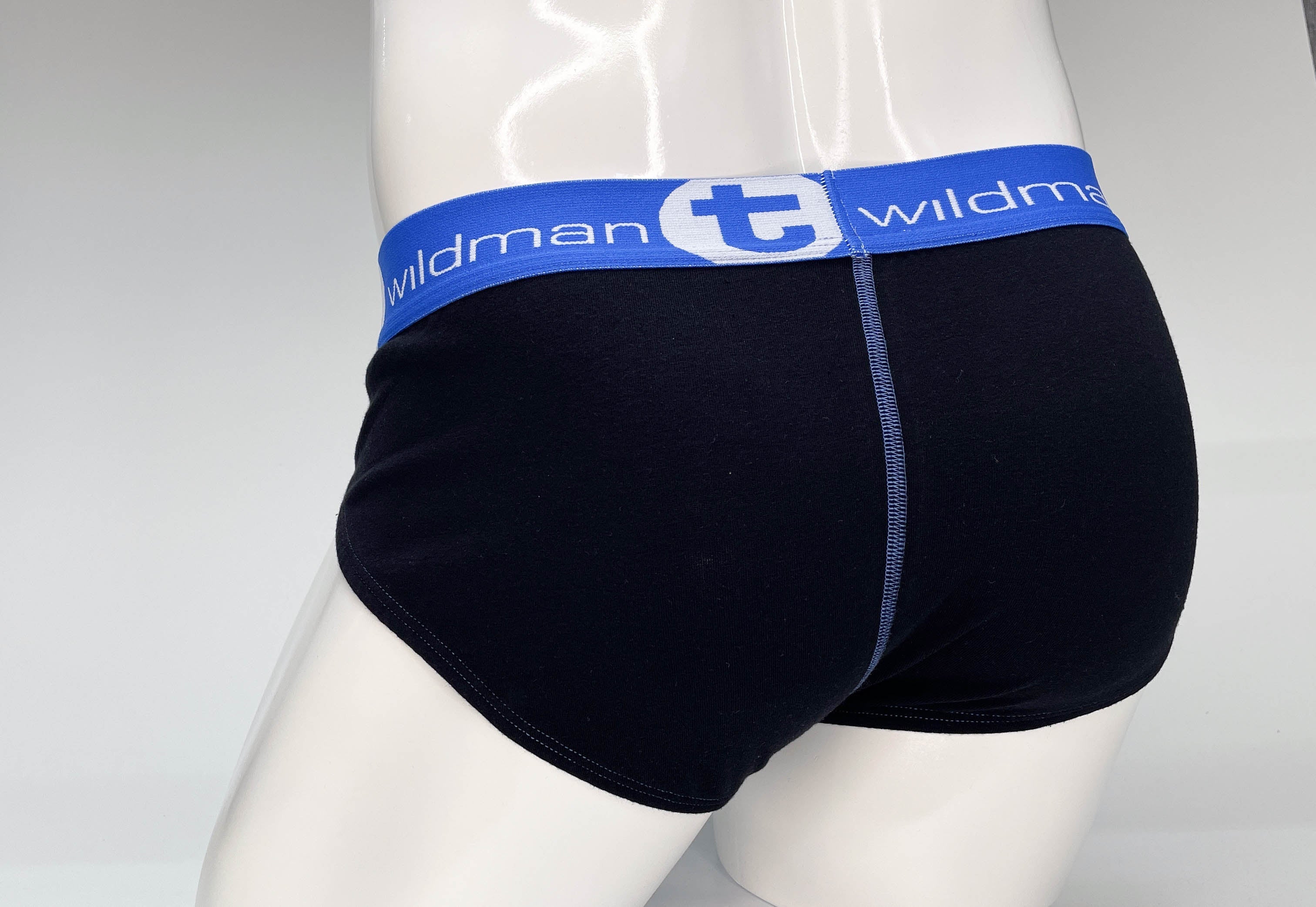 WildmanT Big Boy Pouch Cotton Brief Black and Blue - DealByEthan.gay