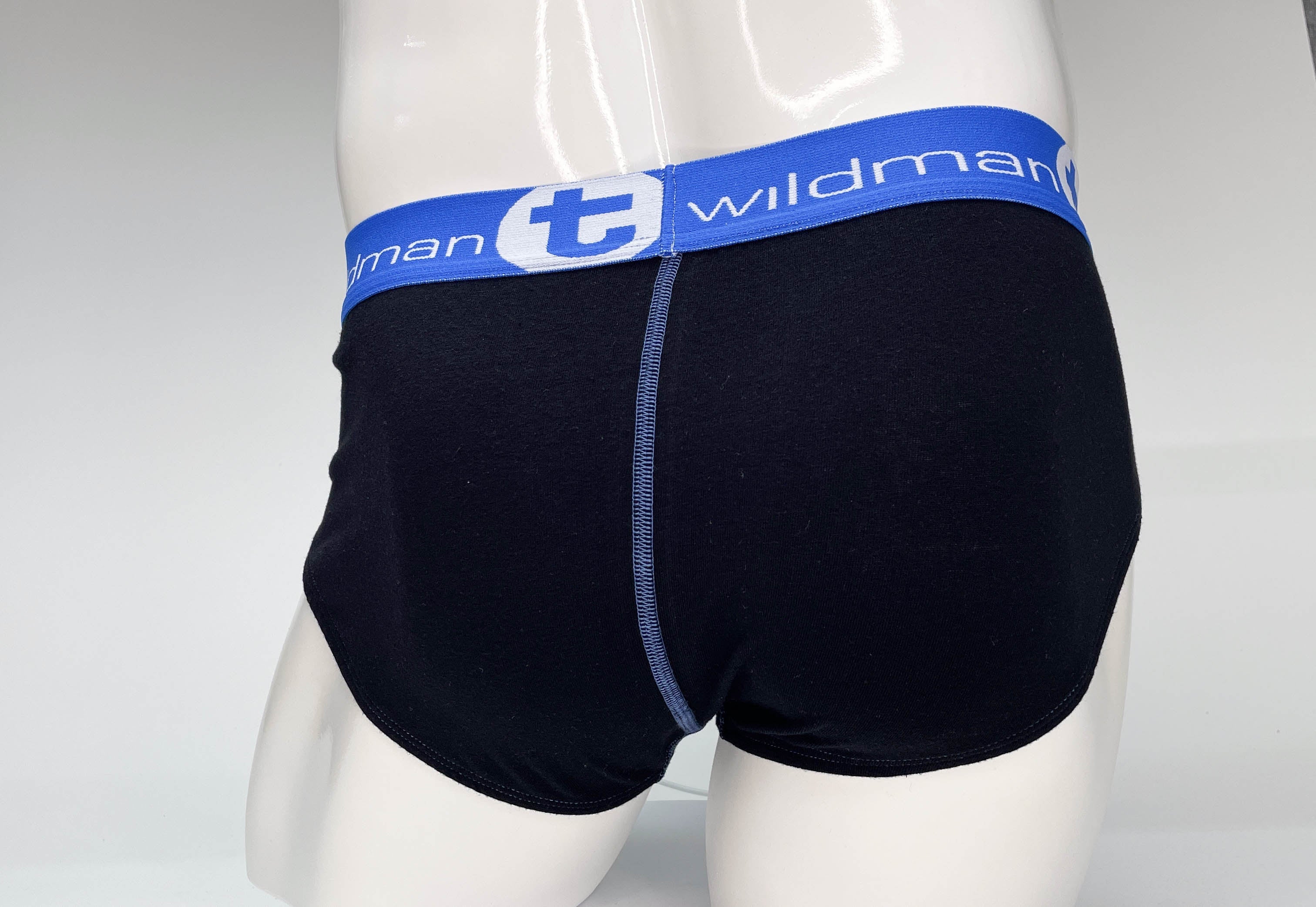 WildmanT Big Boy Pouch Cotton Brief Black and Blue - DealByEthan.gay