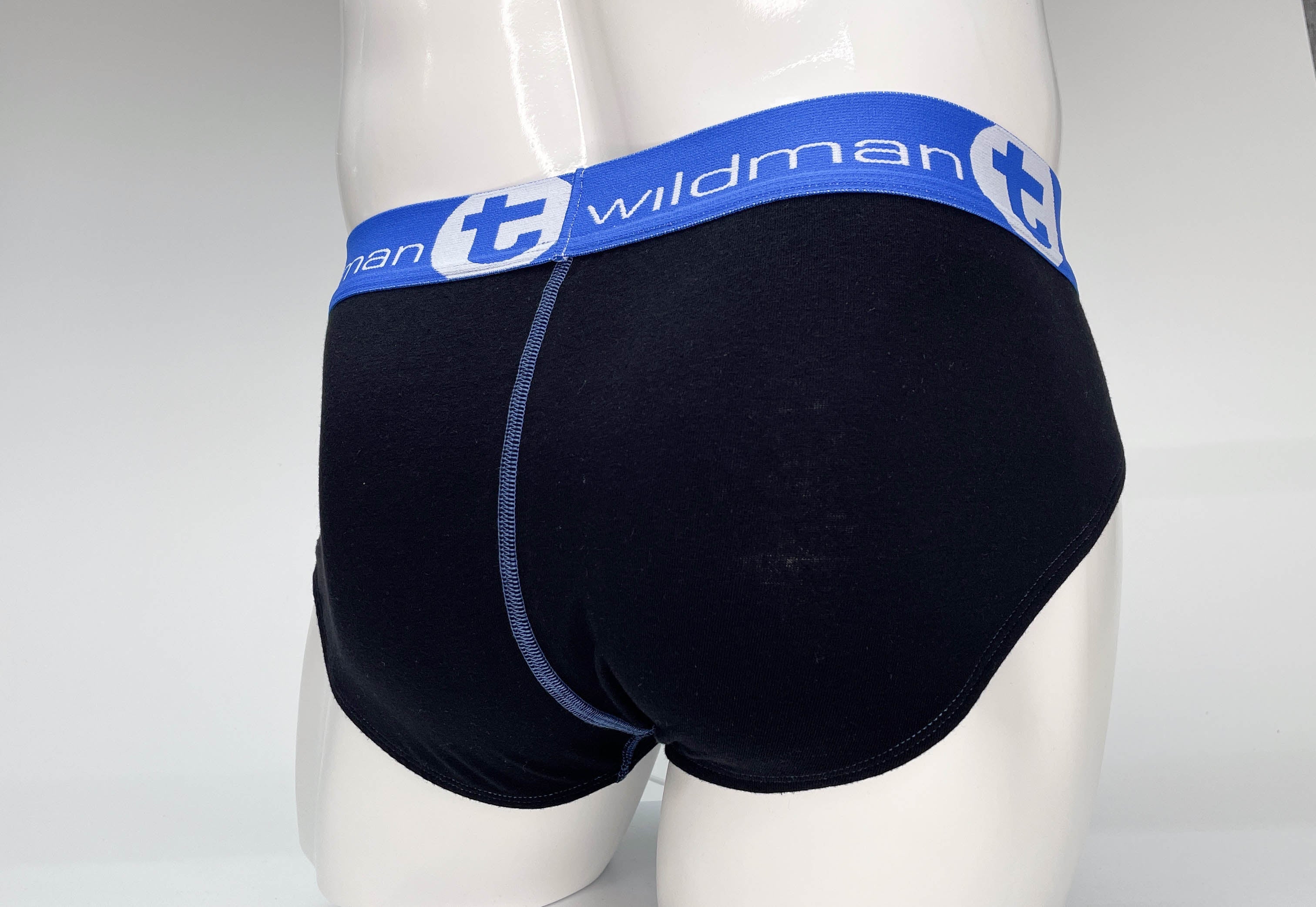 WildmanT Big Boy Pouch Cotton Brief Black and Blue - DealByEthan.gay