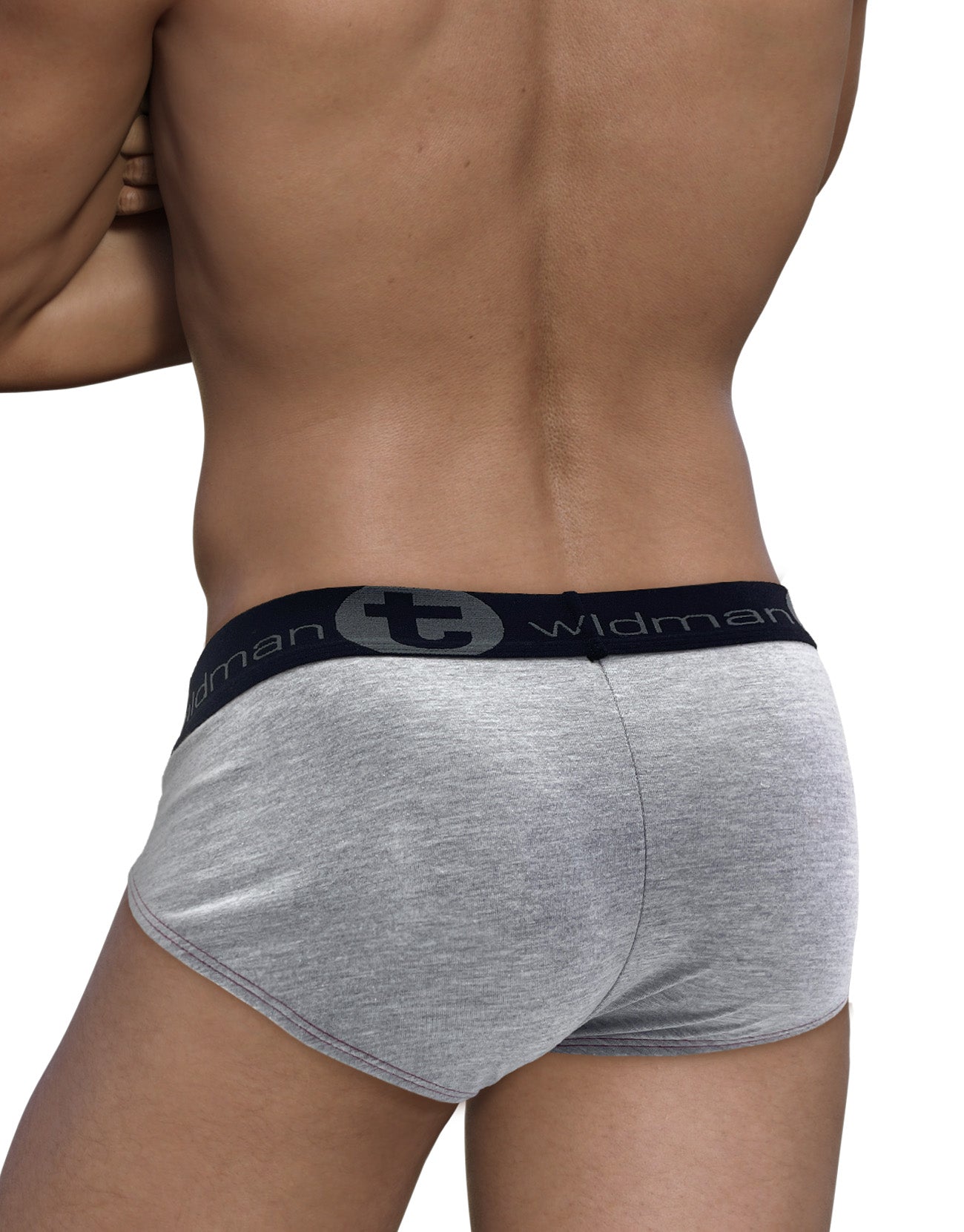 WildmanT Stretch Cotton Big Boy Pouch Brief Gray/Black - DealByEthan.gay