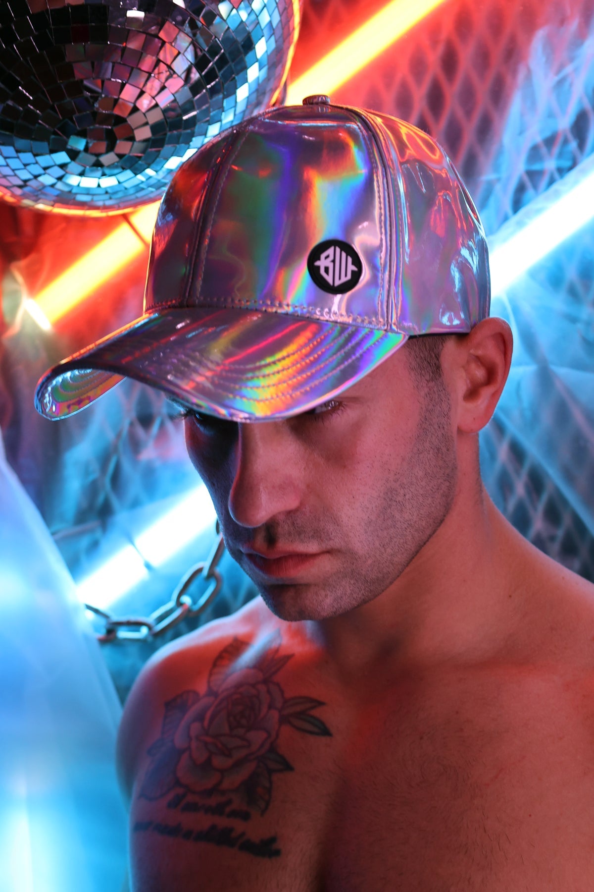 CYBER HOLO HAT - SILVER - DealByEthan.gay loves Breedwell