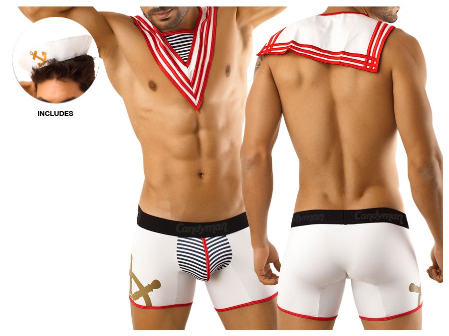 CandyMan 9557 Sailor Costume Outfit Color White - DealByEthan.gay loves CandyMan
