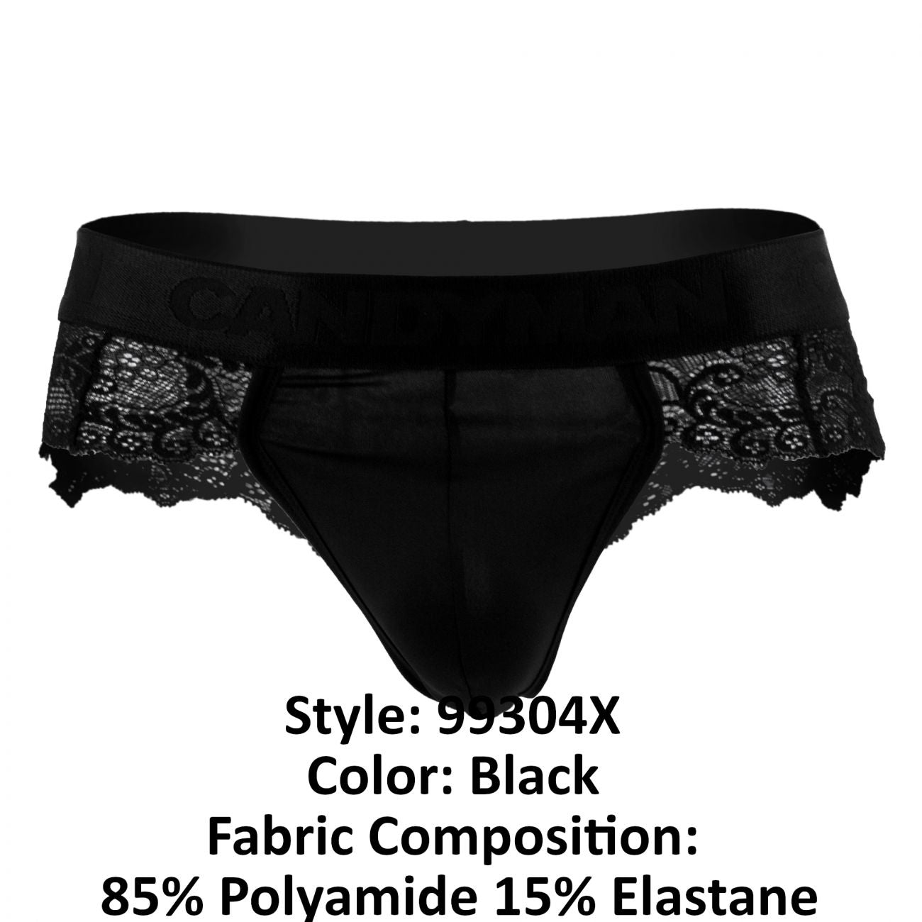 CandyMan 99304X Lace Thongs Color Black - DealByEthan.gay loves CandyMan